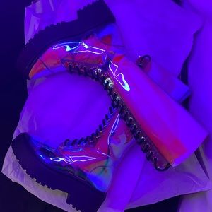 Dolls Kill Cosmic Renegade Combat Boots